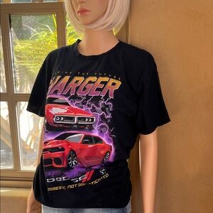 Retro Dodge Charger Black Graphic Tee